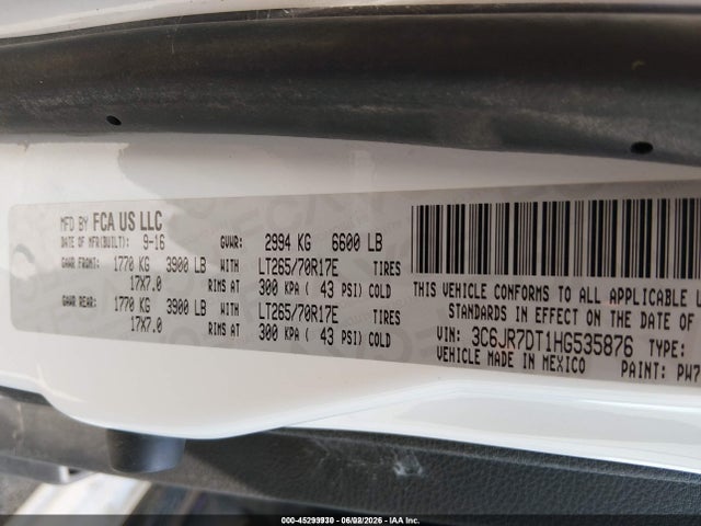 RAM 1500 2017 3C6JR7DT1HG535876 Image 9