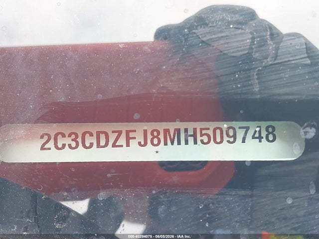 Продажа на аукционе авто 2021 Dodge Challenger R/t Scat Pack, vin: 2C3CDZFJ8MH509748, номер лота: 45294075
