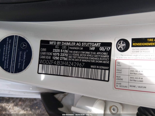 Mercedes-Benz E 300 2017 WDDZF4JB3HA242967 Image 9