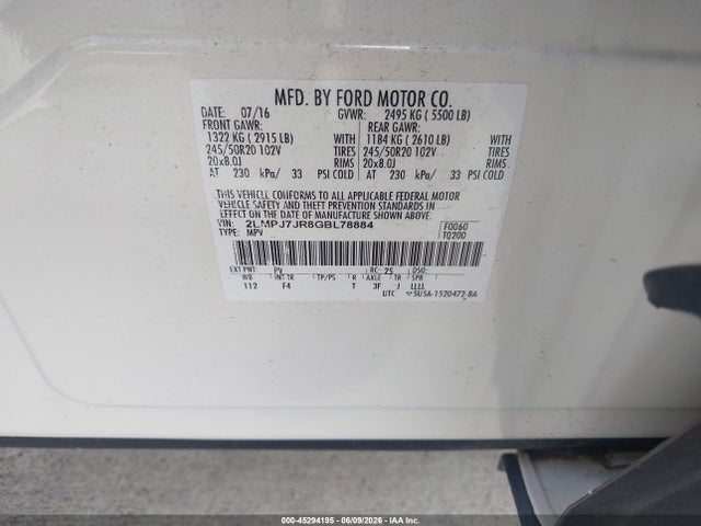 2LMPJ7JR8GBL78884 Lincoln Mkx Black Label