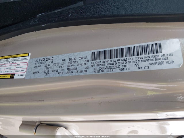 Продаж на аукціоні авто 2016 Jeep Wrangler Unlimited Sahara, vin: 1C4BJWEG6GL259647, номер лоту: 45294235