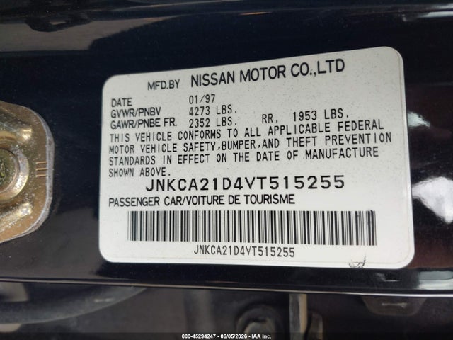 Продаж на аукціоні авто 1997 Infiniti I30 Touring, vin: JNKCA21D4VT515255, номер лоту: 45294247