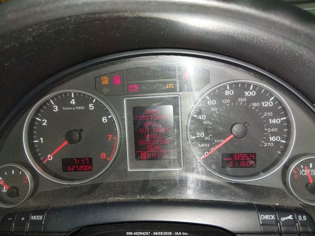 2006 Audi A4 2.0t მანქანა იყიდება აუქციონზე, vin: WAUDF78E36A105382, აუქციონის ნომერი: 45294257