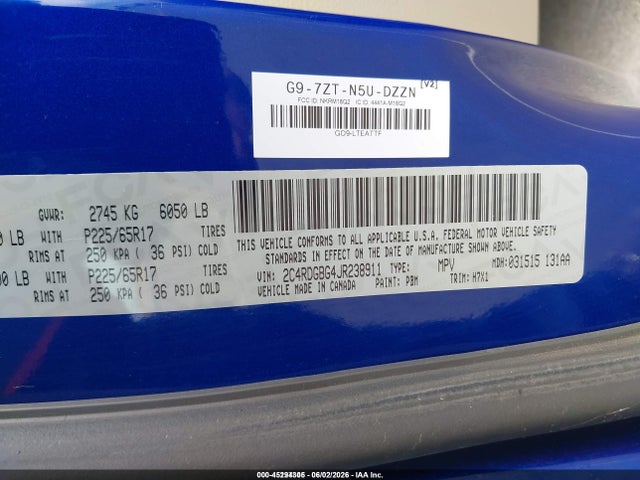 2C4RDGBG4JR238911 Dodge Grand Caravan Se