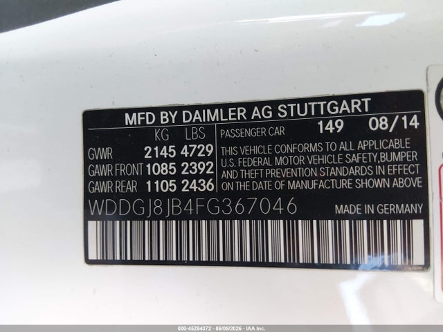 WDDGJ8JB4FG367046 Mercedes-Benz C 350 Sport 4matic