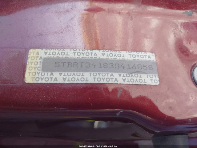 Aukcja sprzedaży 2003 Toyota Tundra Sr5 V8, vin: 5TBRT34183S416858, numer aukcji: 45294468