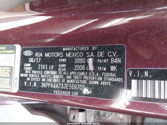 KIA FORTE LX 2018 3KPFK4A73JE169705 Image 9