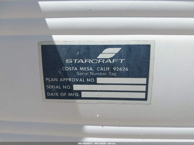 Aukcja sprzedaży 1979 Starcraft Starmaster 8, vin: 00STR11FFKF100462, numer aukcji: 45294513