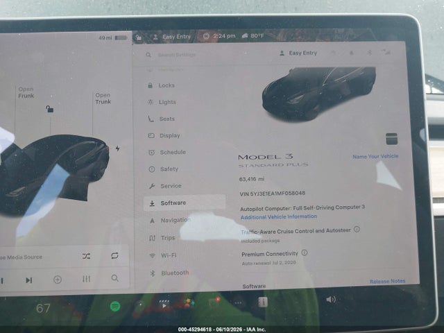 Tesla Model 3 Standard Range Plus Rear-wheel Drive 2021 5YJ3E1EA1MF058048 Image 7