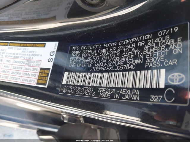 Toyota COROLLA LE 2020 JTDEPRAEXLJ057840 Image 9