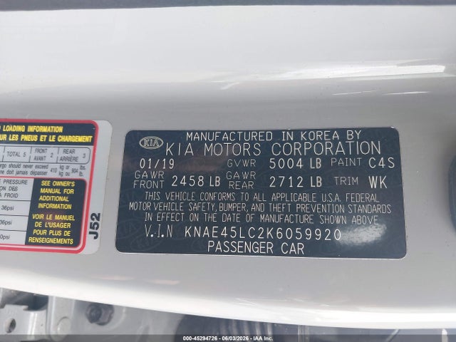 KIA Stinger Gt1 2019 KNAE45LC2K6059920 Image 9