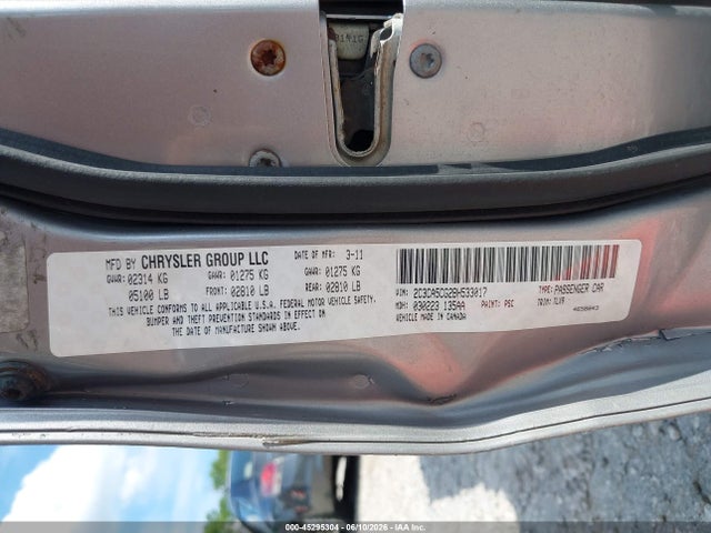 2011 Chrysler 300 Limited მანქანა იყიდება აუქციონზე, vin: 2C3CA5CG2BH533017, აუქციონის ნომერი: 45295304