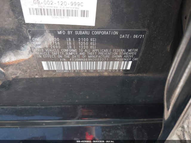 4S3BWAB69N3003371 Subaru Legacy
