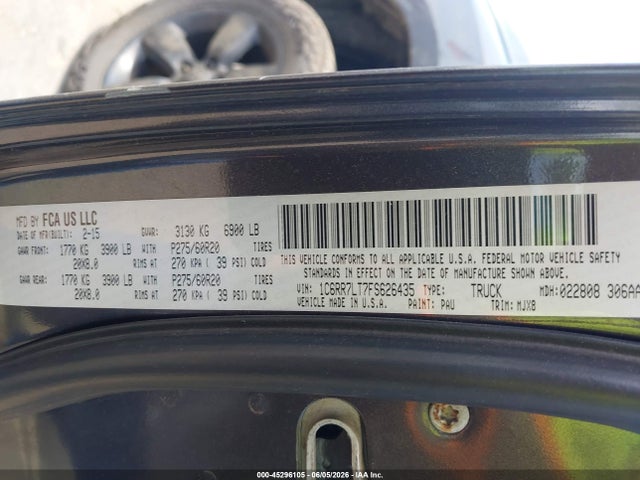 1C6RR7LT7FS626435 RAM 1500 Outdoorsman