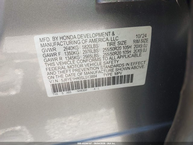 Продаж на аукціоні авто 2025 Acura Mdx Technology Package, vin: 5J8YE1H40SL013884, номер лоту: 45296167