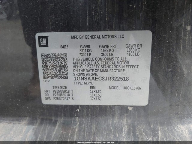 Chevrolet Tahoe Ls 2018 1GNSKAEC3JR322518 Image 9