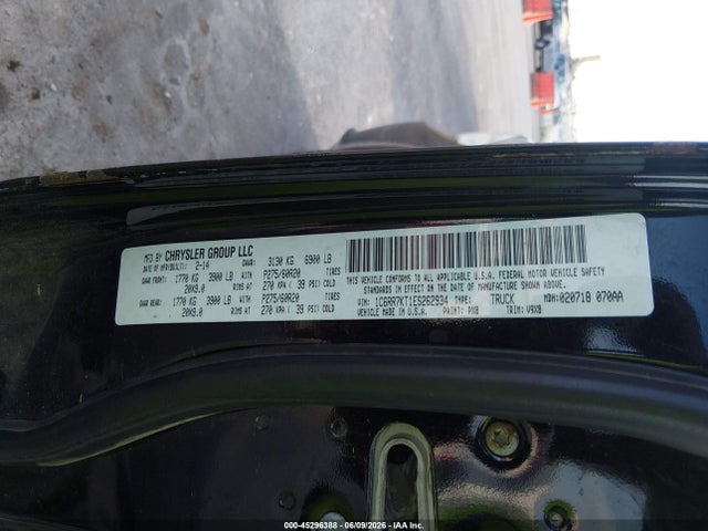 45296388 :رقم المزاد ، 1C6RR7KT1ES262934 vin ، 2014 Ram 1500 Express مزاد بيع