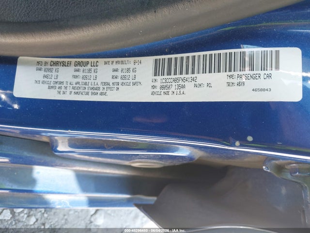 2015 Chrysler 200 Limited მანქანა იყიდება აუქციონზე, vin: 1C3CCCAB5FN541342, აუქციონის ნომერი: 45296480