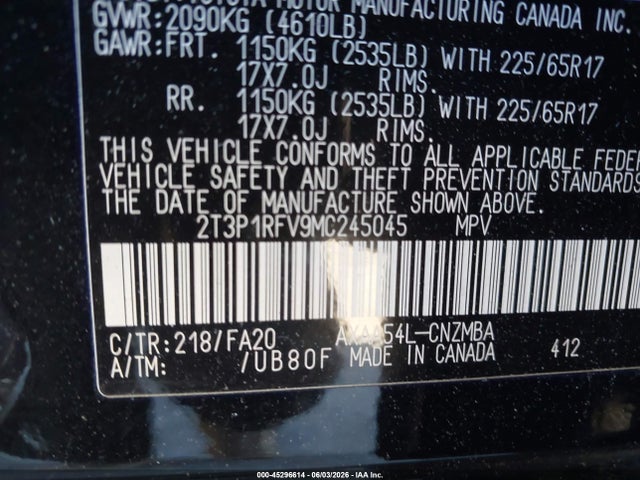 Toyota Rav4 Xle 2021 2T3P1RFV9MC245045 Image 9