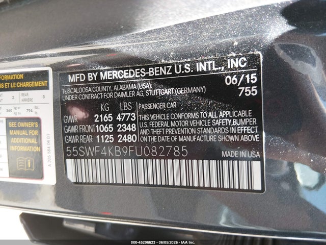 55SWF4KB9FU082785 Mercedes-Benz C 300 Luxury 4matic