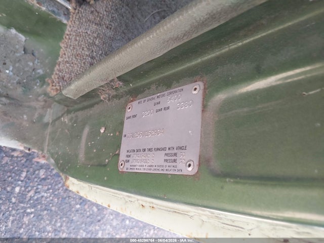 45296764 :رقم المزاد ، CGL266U162934 vin ، 1976 Chevrolet G20 مزاد بيع