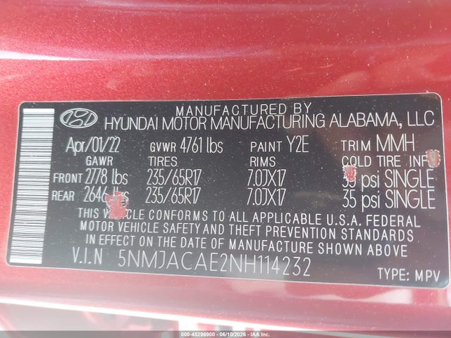 Hyundai TUCSON SE 2022 5NMJACAE2NH114232 Image 9