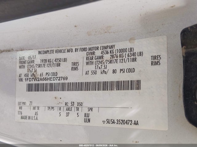 Ford F-250 Xl 2017 1FD7W2A66HED72769 Image 9