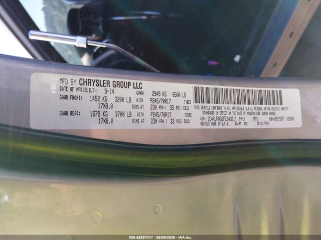 2015 Jeep Grand Cherokee Laredo მანქანა იყიდება აუქციონზე, vin: 1C4RJFAG6FC643611, აუქციონის ნომერი: 45297017