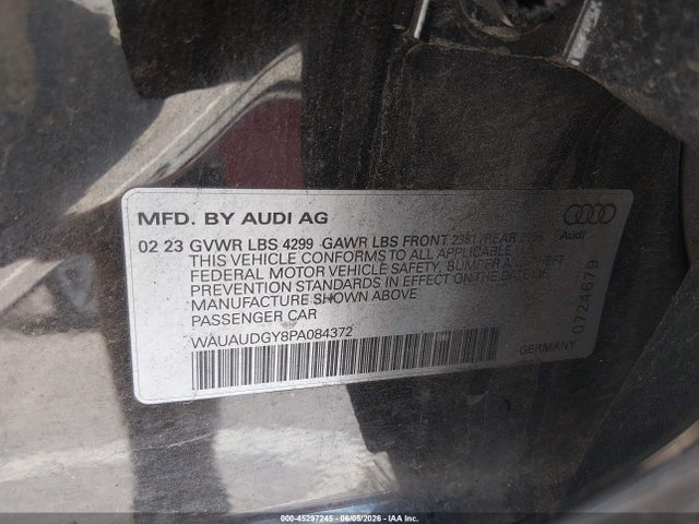 Aukcja sprzedaży 2023 Audi A3 Premium 40 Tfsi Front-wheel Drive S Tronic, vin: WAUAUDGY8PA084372, numer aukcji: 45297245
