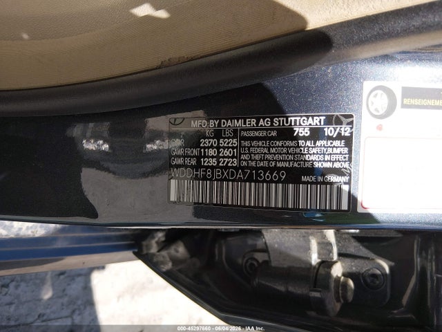 Aukcja sprzedaży 2013 Mercedes-benz E 350 4matic, vin: WDDHF8JBXDA713669, numer aukcji: 45297660