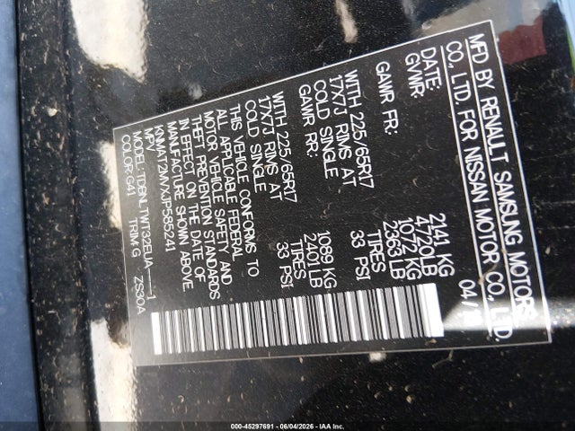 Aukcja sprzedaży 2018 Nissan Rogue Sv, vin: KNMAT2MVXJP585241, numer aukcji: 45297691