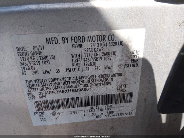 Ford Edge Titanium 2017 2FMPK3K9XHBB98663 Image 9