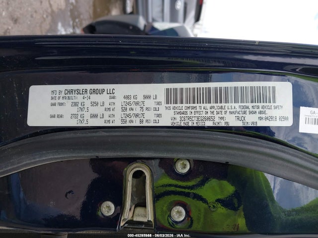 3C6TR5CT3EG260652 RAM 2500 Tradesman