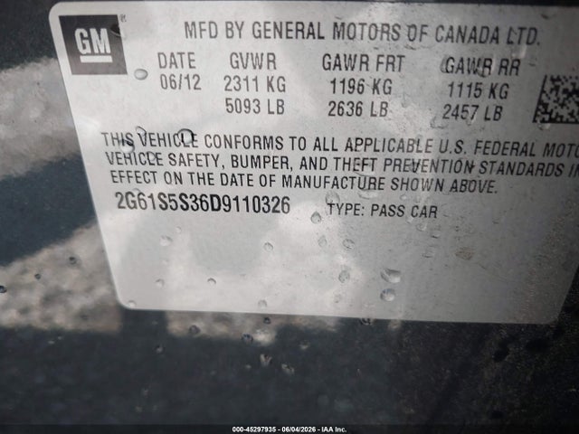 Aukcja sprzedaży 2013 Cadillac Xts Premium, vin: 2G61S5S36D9110326, numer aukcji: 45297935