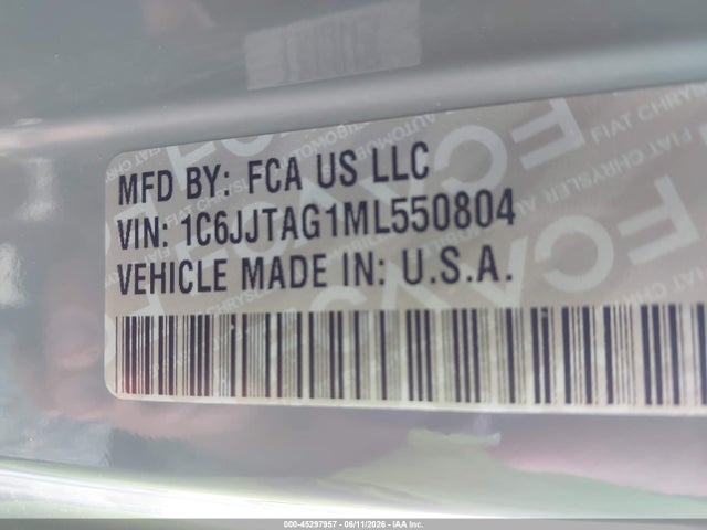 1C6JJTAG1ML550804 Jeep Gladiator Sport S 4x4