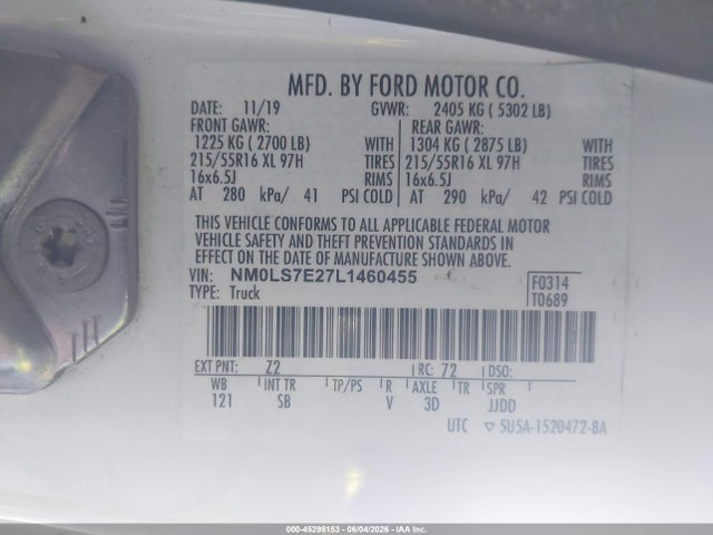 Ford Transit Connect Xl 2020 NM0LS7E27L1460455 Image 9