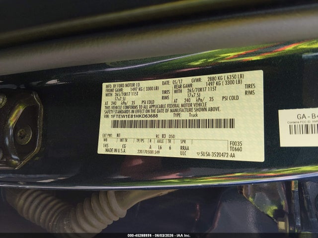 Ford F-150 Xl 2017 1FTEW1E81HKD63688 Image 9