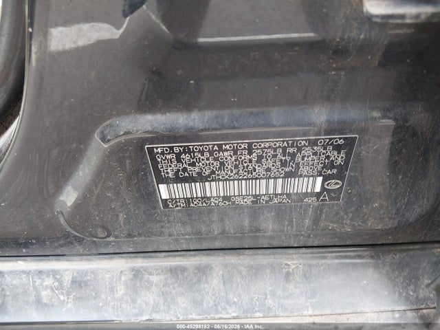 Продажа на аукционе авто 2006 Lexus Is 250, vin: JTHCK262265007652, номер лота: 45298182
