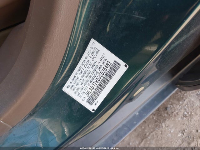 Продаж на аукціоні авто 2003 Honda Cr-v Ex, vin: JHLRD77803C035482, номер лоту: 45298269