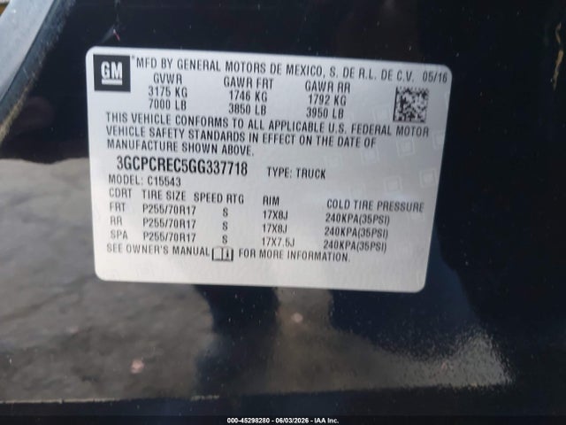 Chevrolet Silverado 1500 1lt 2016 3GCPCREC5GG337718 Image 9
