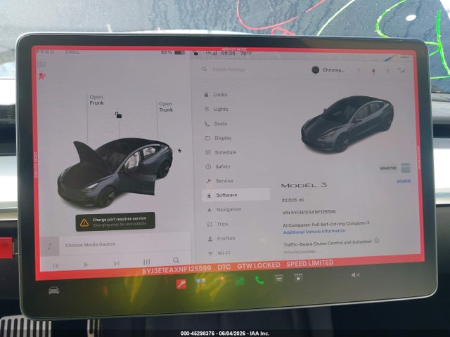 Aukcja sprzedaży 2022 Tesla Model 3 Rear-wheel Drive, vin: 5YJ3E1EAXNF125599, numer aukcji: 45298376