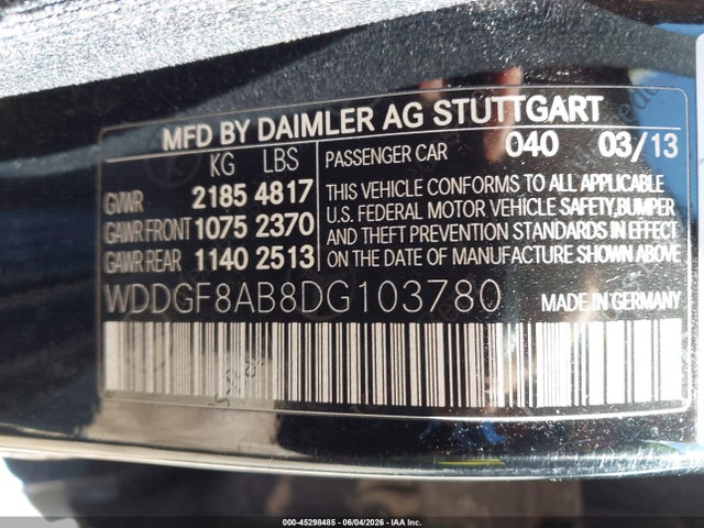 Продаж на аукціоні авто 2013 Mercedes-benz C 300 Sport 4matic, vin: WDDGF8AB8DG103780, номер лоту: 45298485