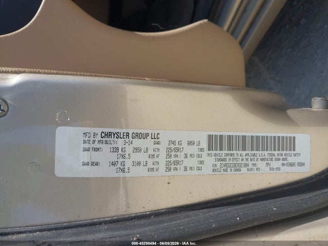 Продажа на аукционе авто 2014 Dodge Grand Caravan Sxt, vin: 2C4RDGCG9ER321884, номер лота: 45298494
