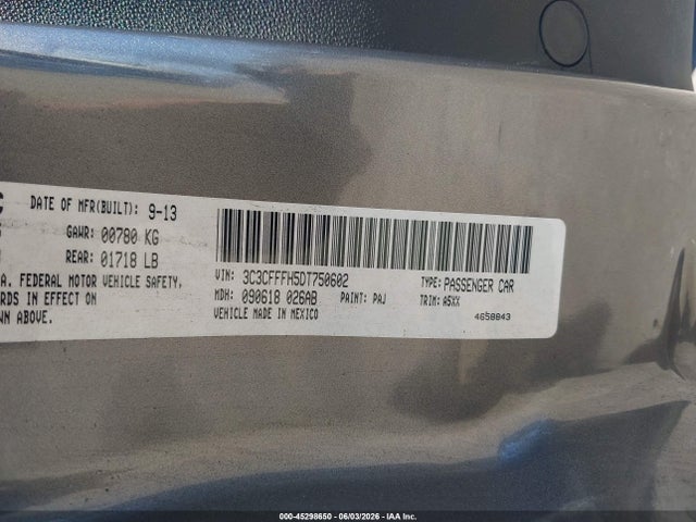 Aukcja sprzedaży 2013 Fiat 500 Abarth, vin: 3C3CFFFH5DT750602, numer aukcji: 45298650