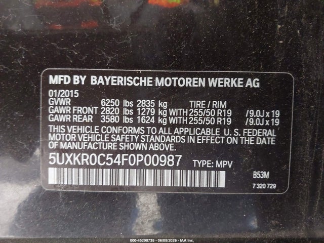5UXKR0C54F0P00987 BMW X5 Xdrive35i