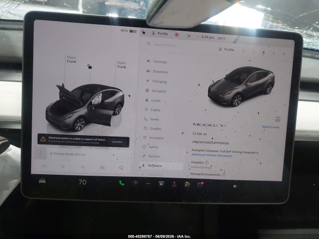 Продажа на аукционе авто 2023 Tesla Model Y Rwd, vin: 7SAYGDED4PF959109, номер лота: 45298767