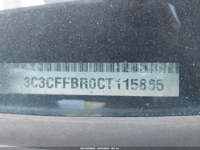 45298838 :رقم المزاد ، 3C3CFFBR0CT115865 vin ، 2012 Fiat 500 Sport مزاد بيع