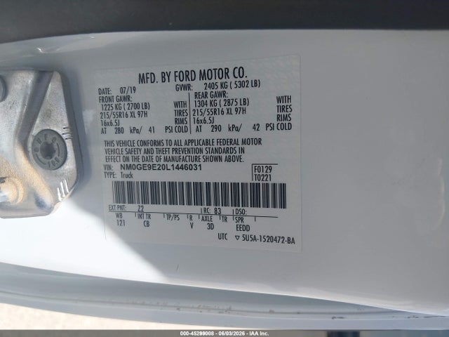 Ford Transit Connect Xl Passenger 2020 NM0GE9E20L1446031 Image 9