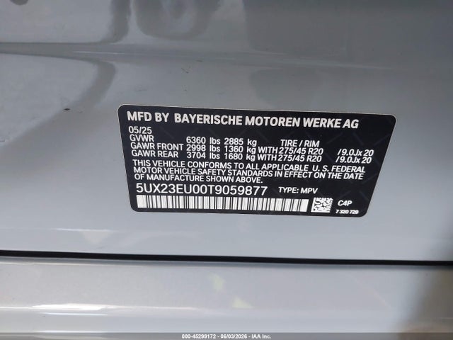 5UX23EU00T9059877 BMW X5 Xdrive40i