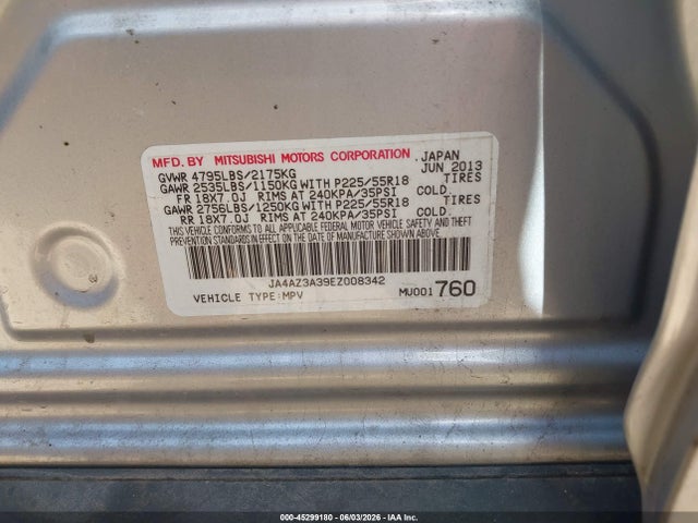 Mitsubishi Outlander Se 2014 JA4AZ3A39EZ008342 Image 9